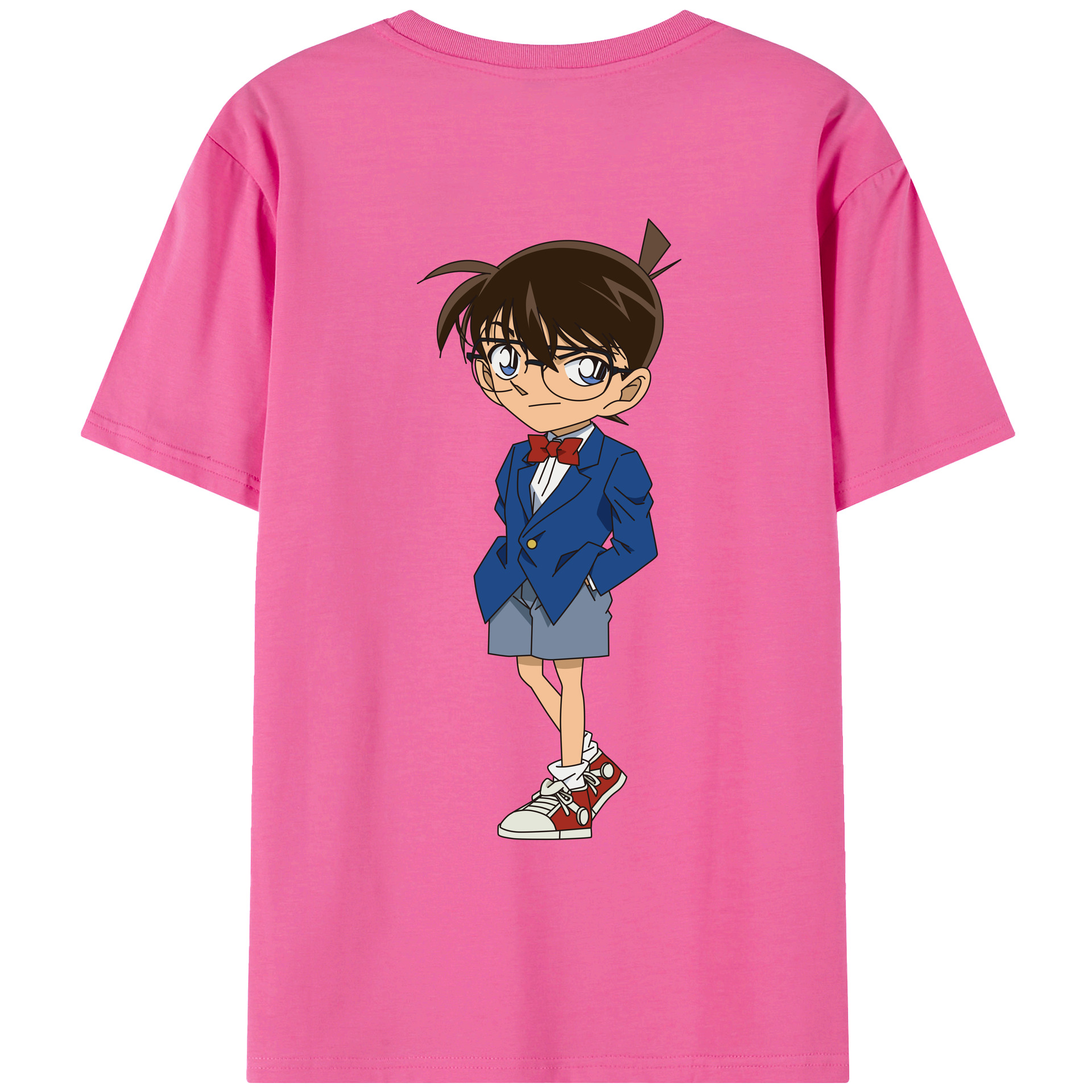 （画像用） 名探偵コナン 江戸川 コナン Detective Conan Conan Edogawa レディース半袖Tシャツ(バックプリント)